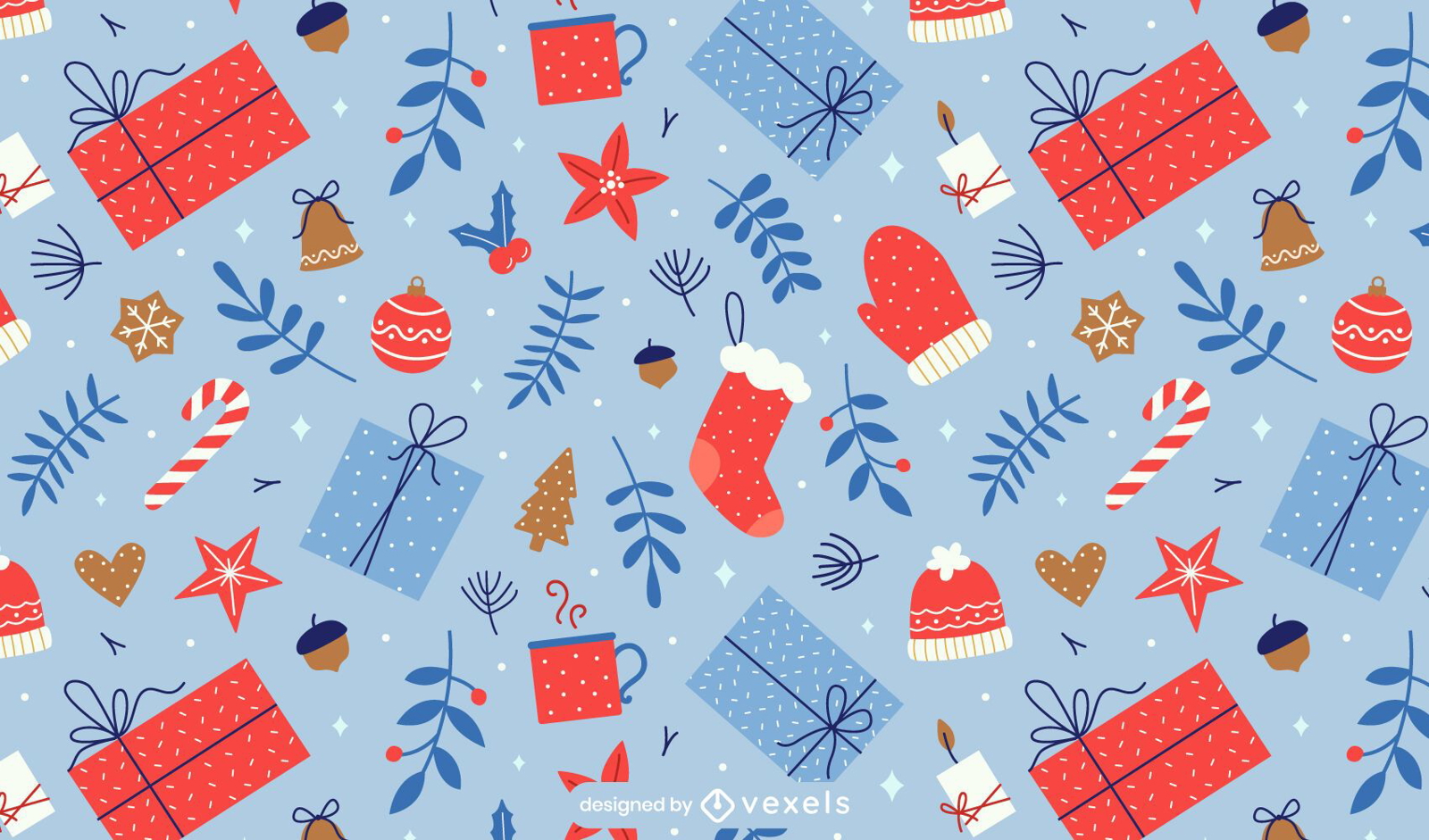 Christmas presents pattern design