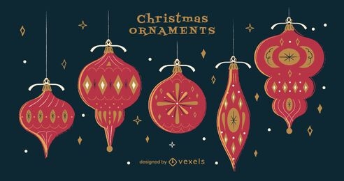 Christmas Red Ornament Pack