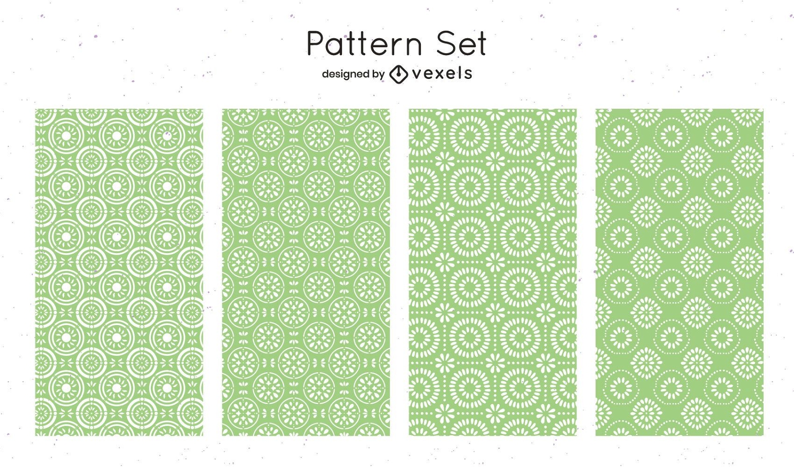 Green geometric pattern design