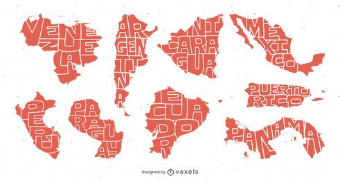 Paquete de países de texto de América Latina Paquete de países de texto de América Latina