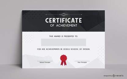 Design der Vorlage für Leistungszertifikate
