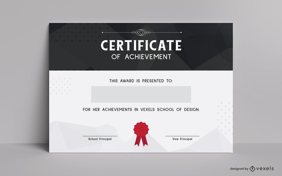 Diseño de plantilla de certificado de logros Diseño de plantilla de certificado de logros