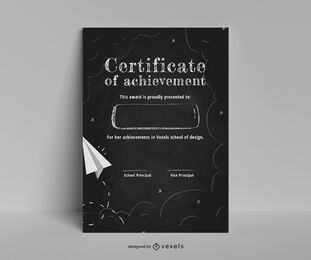 Blackboard Certificate Template Design
