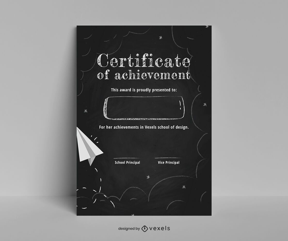 Blackboard Certificate Template Design