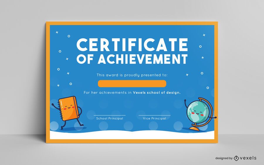 Diseño de plantilla de certificado para niños Diseño de plantilla de certificado para niños