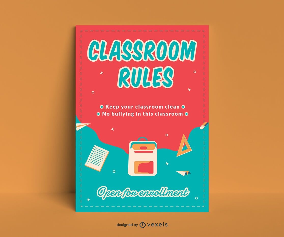 Klassenzimmer Regeln Poster Design