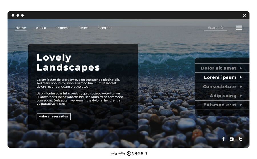 Travel landscape landing page template Travel landscape landing page template