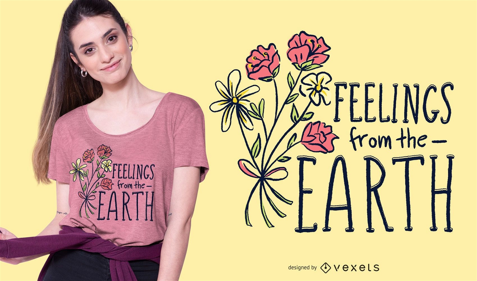 Feelings from earth dise?o de camiseta.