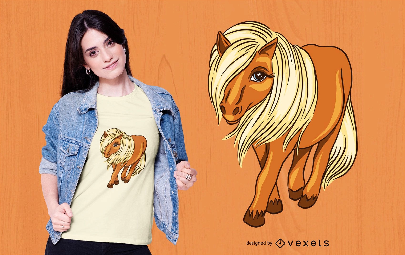 Scottish shetland pony t-shirt design