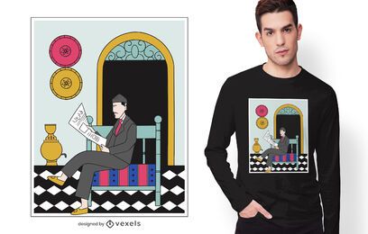 Irak Kultur Mann T-Shirt Design