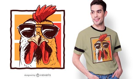 Rooster sunglasses t-shirt design Rooster sunglasses t-shirt design