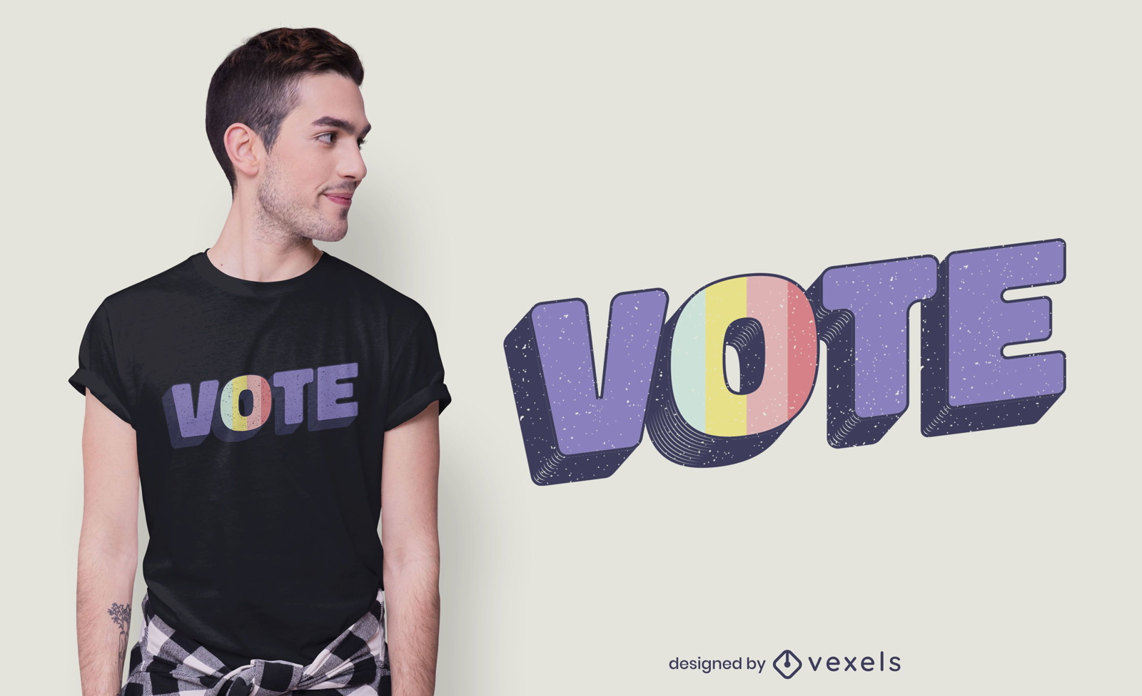 Diseño de camiseta de cita de voto