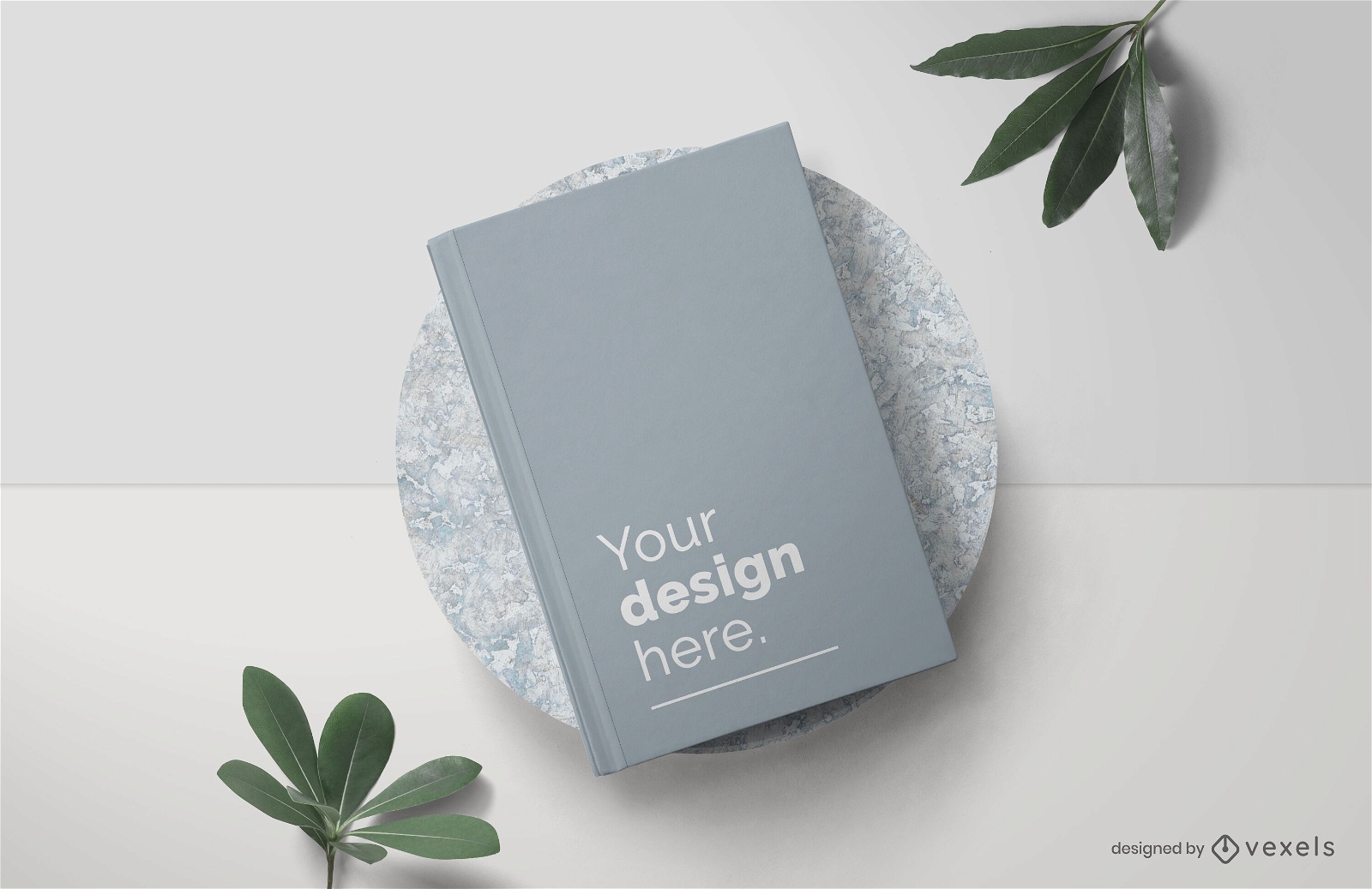 Hardcover book mockup composition