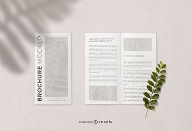Brochure open and closed mockup composition