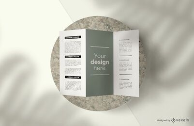 Triptych brochure mockup composition