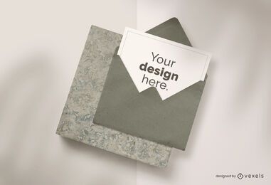 Card envelope mockup composition