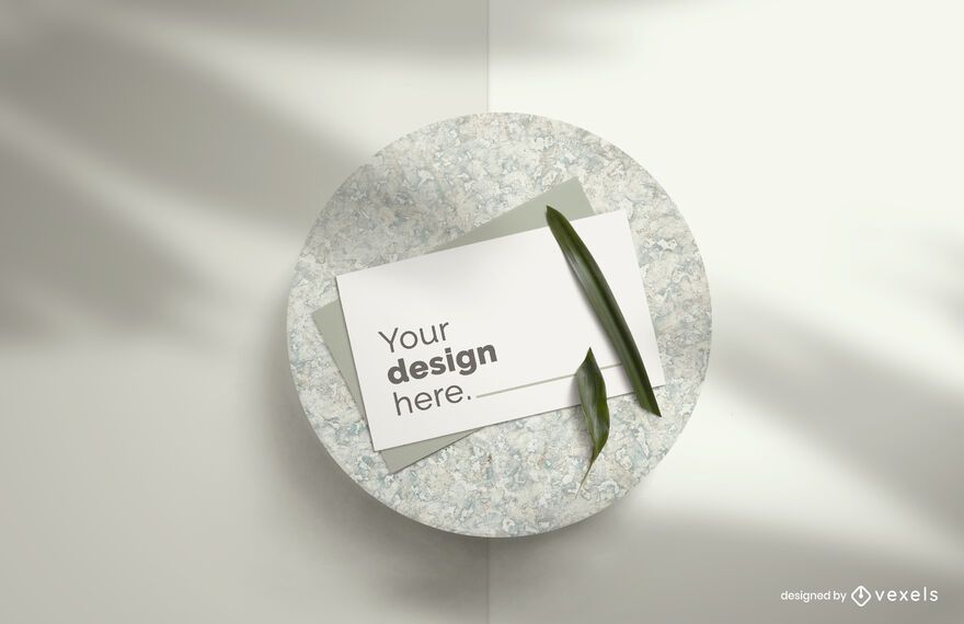 Card stone mockup composition Card stone mockup composition