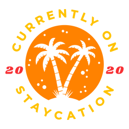 Insignia tropical de vacaciones 2020 Diseño PNG