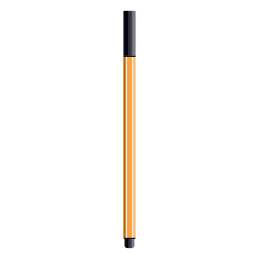 Realistischer Entwurf des schwarzen Stiftes PNG-Design