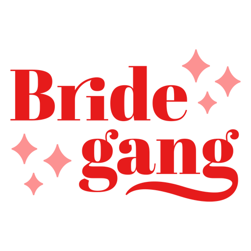 Diseño brillante de pandillas de novias Diseño PNG