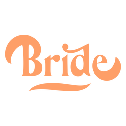 Bride rounded text design PNG Design