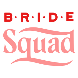 Diseño de manchas de letras de escuadrón de novia Diseño PNG