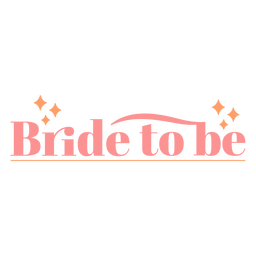 Novia para ser letras brillantes Diseño PNG