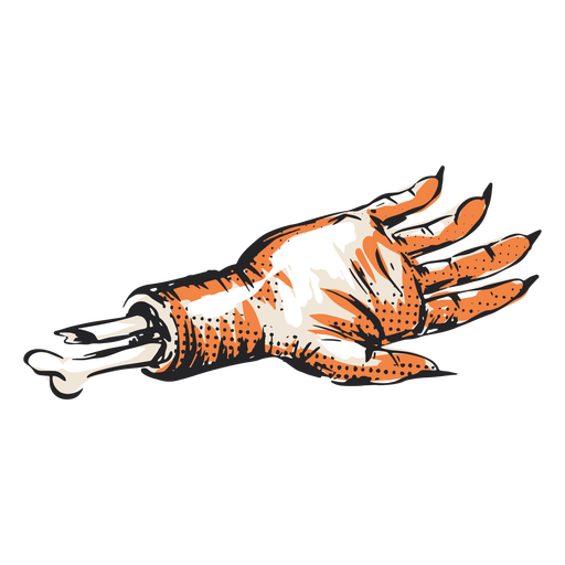 Illustration des gebrochenen Handknochens PNG-Design