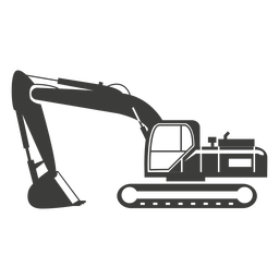 Bulldozer construction machine silhouette PNG Design
