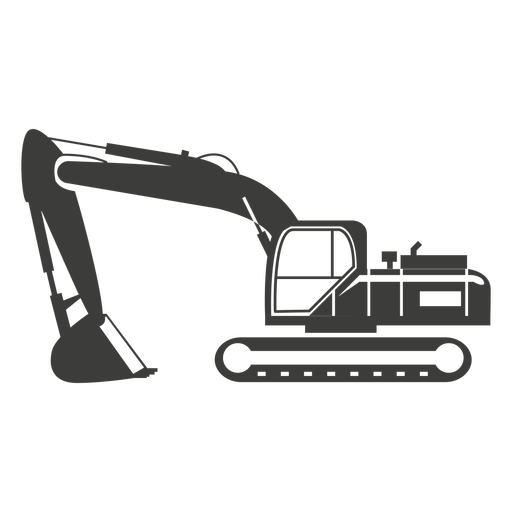 Bulldozer construction machine silhouette PNG Design