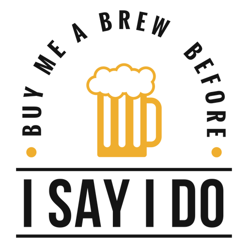 Buy me a brew beer lettering PNG Design