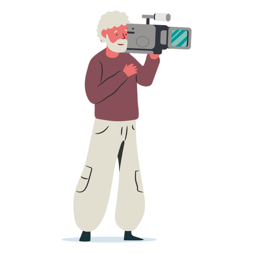 Cameraman character illustration PNG Design