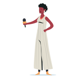 Ilustración de personaje mujer periodista Diseño PNG