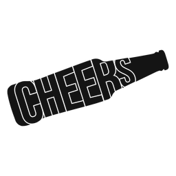 Prost Flasche Design PNG-Design