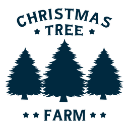 Christmas tree farm lettering PNG Design