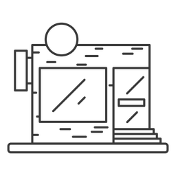 Curso de loja de sinal circular Desenho PNG