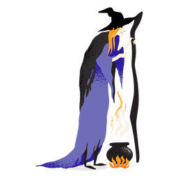 Personagem clássico do caldeirão de bruxa Desenho PNG
