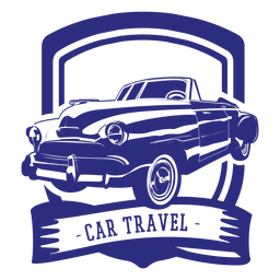 Cabrio Auto Retro-Abzeichen PNG-Design