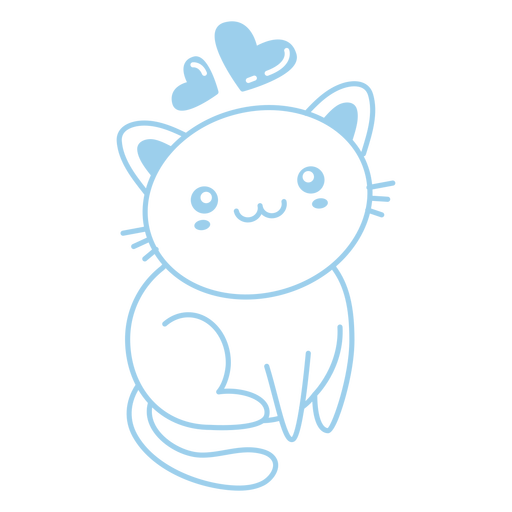 Cute cat hearts design PNG Design