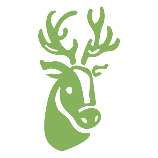 Doodle de cabeza de animal de ciervo Diseño PNG