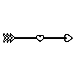 Diseño de flecha de doble corazón Diseño PNG