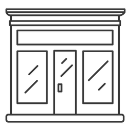 Facade store stroke design PNG Design