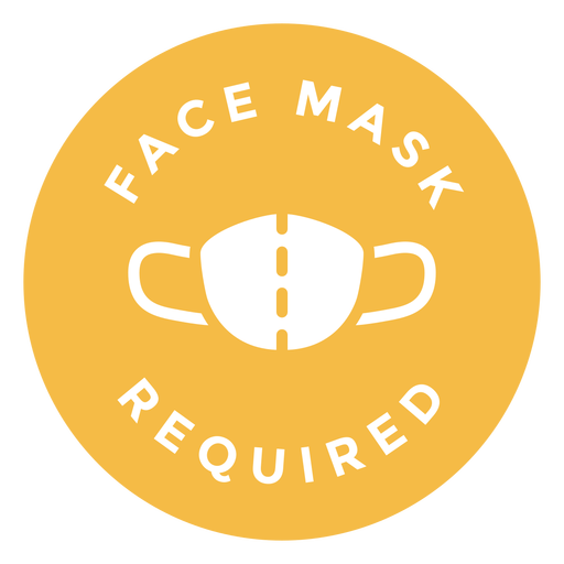 Face mask required circle design PNG Design