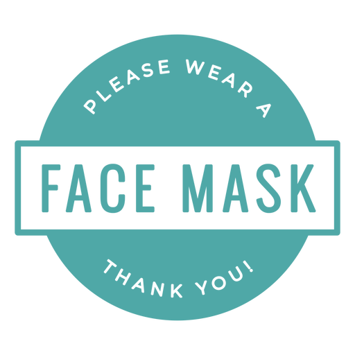 Gesichtsmaske erforderlich Zeichen PNG-Design