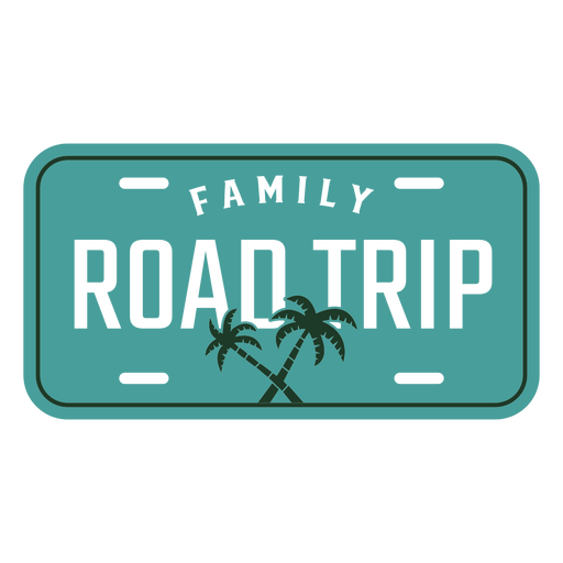 Familien Road Trip Palmen Design PNG-Design