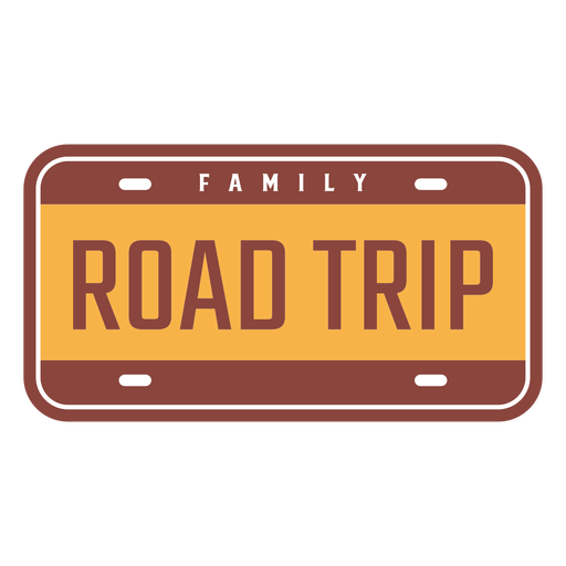 Family road trip vintage design