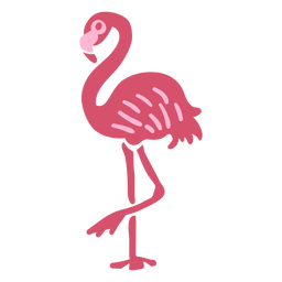 Doodle de animales tropicales Flamingo Diseño PNG