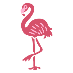 Flamingo tropical animal doodle PNG Design