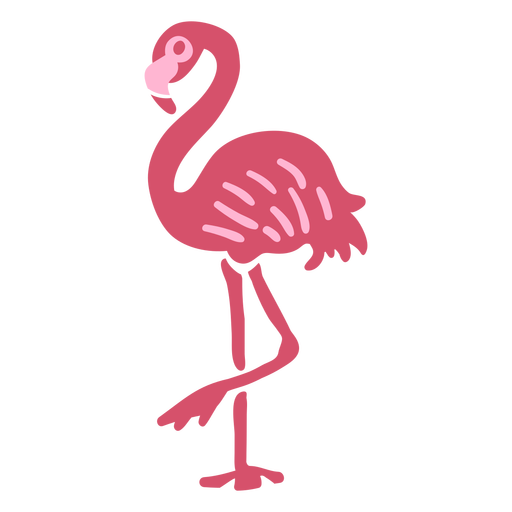Doodle de animais tropicais flamingo Desenho PNG