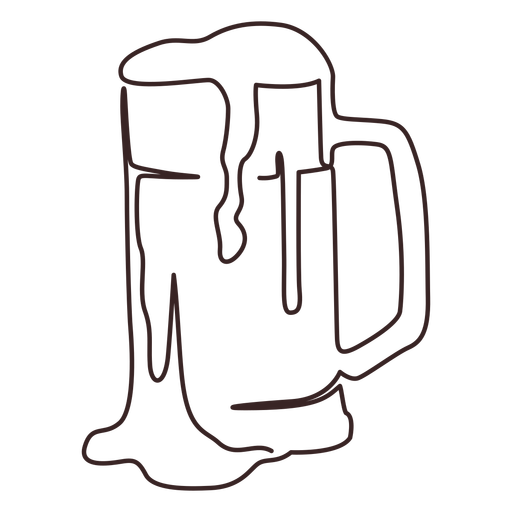 Desenho de curso de cerveja espumoso Desenho PNG